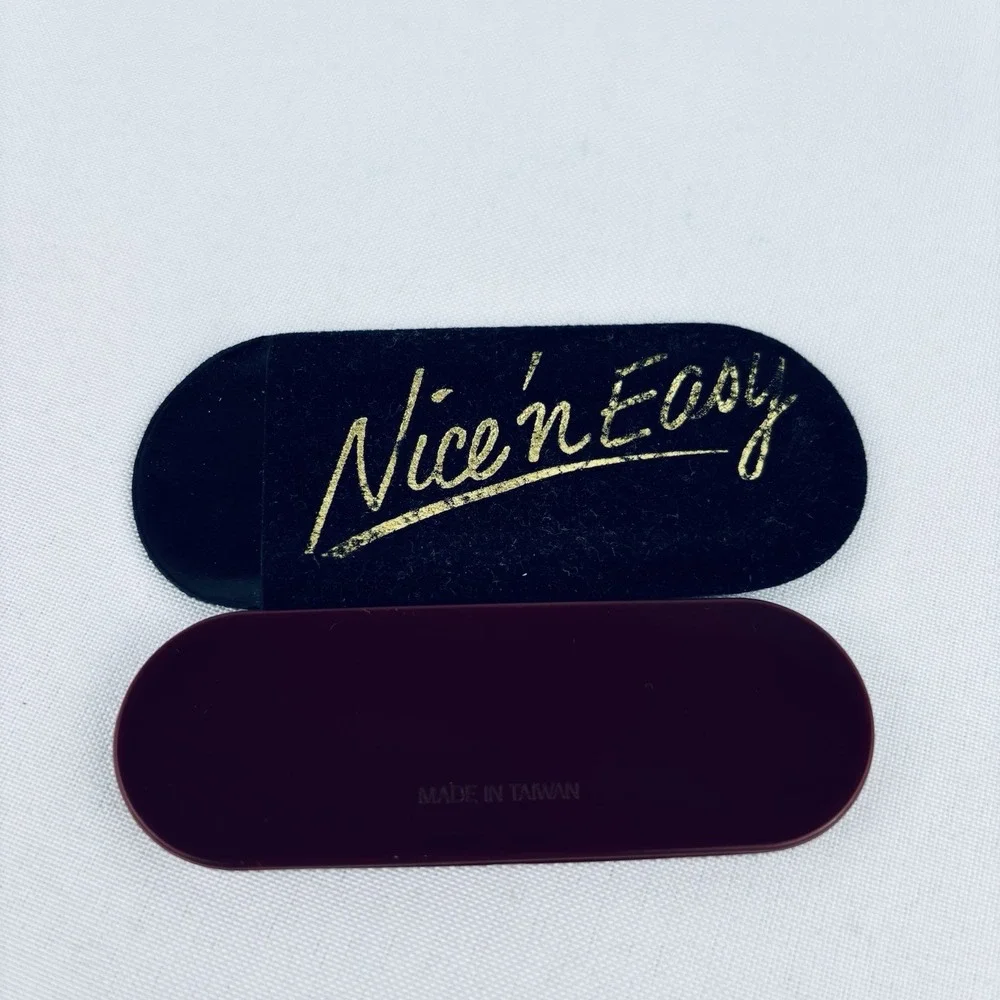 Vintage Nice N Easy Pocket Mini‎ Mirror With Suede Sleeve